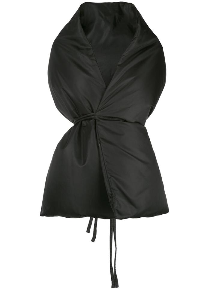 Mm6 Maison Margiela Oversized Padded Scarf - Black
