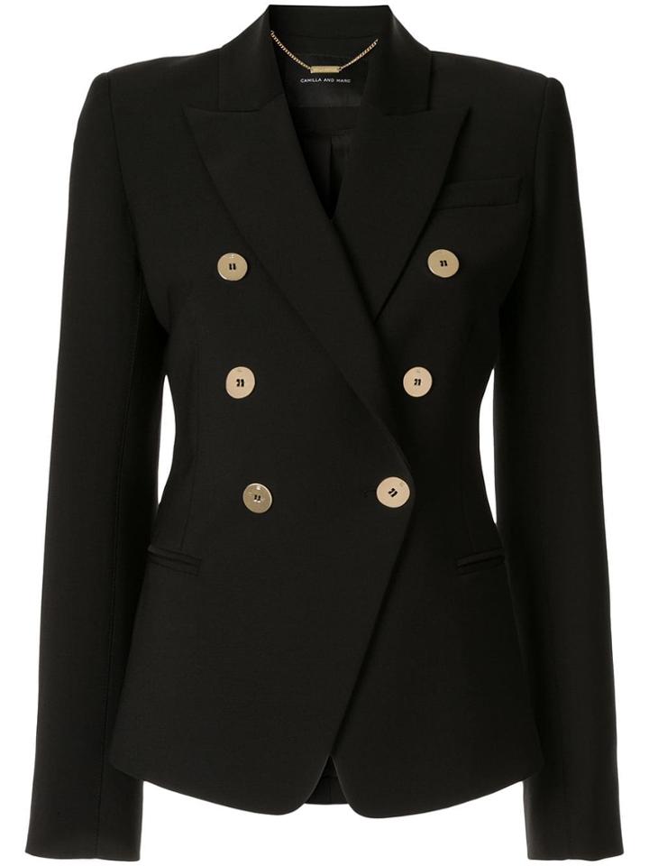 Camilla And Marc Double Breasted Blazer - Black