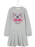 Kenzo Kids Signature Logo Patch Dress - Grey