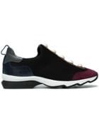 Fendi Pearl Embellished Technical Mesh Sneakers - Multicolour