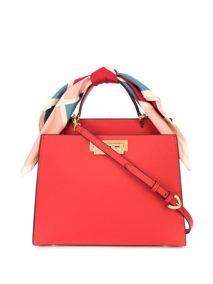 Zac Zac Posen Earthette Double Compartment Satchel Bag - Red