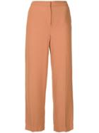 Bianca Spender Cropped Straight-leg Trousers - Brown