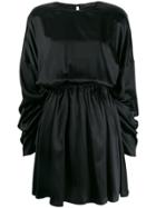Federica Tosi Ruched Sleeve Dress - Black