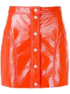 Courrèges Buttoned Mini Skirt - Orange