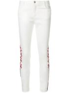 Ermanno Scervino Cherry Blossom Skinny Trousers - White