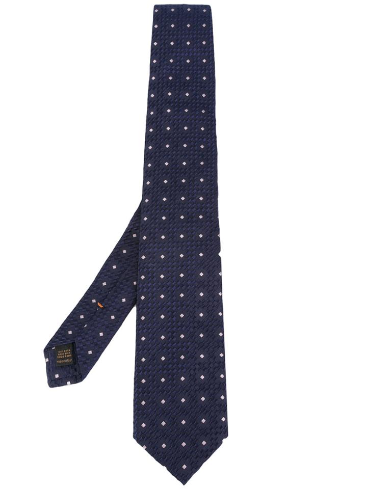 Ermenegildo Zegna Diamond Print Tie - Blue