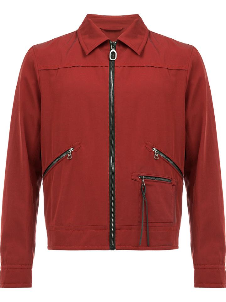 Lanvin Zipped Bomber Jacket - Red