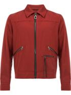 Lanvin Zipped Bomber Jacket - Red