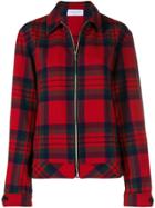 John Elliott Plaid Zipped Jacket - Red