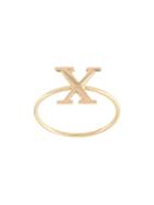 Wouters & Hendrix Gold 'x' Ring, Women's, Size: 52, Metallic