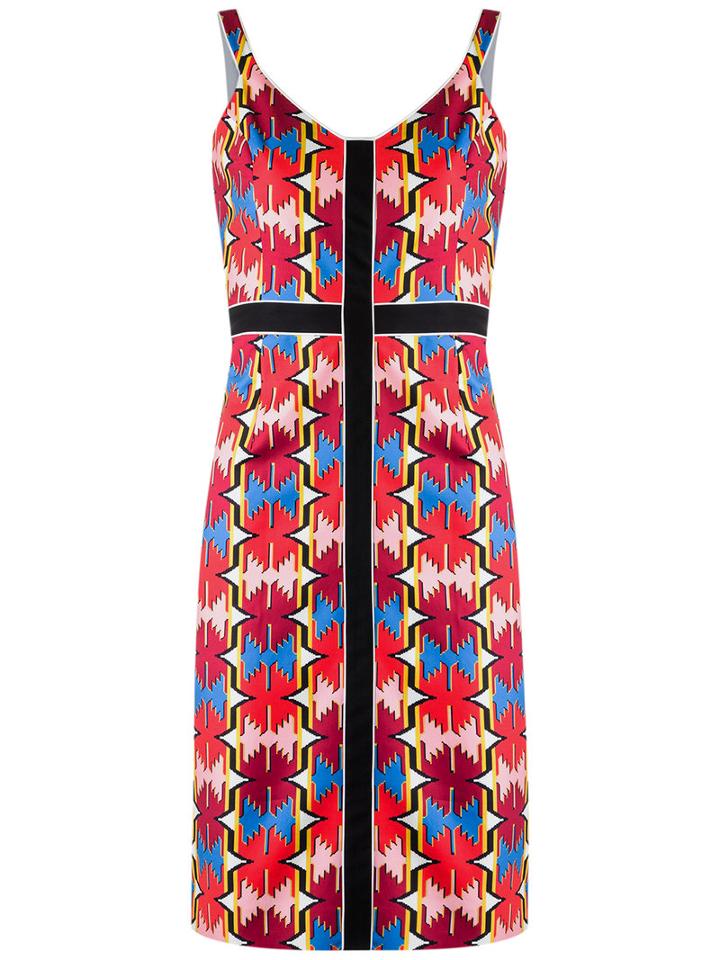 Reinaldo Lourenço - All-over Print Dress - Women - Cotton - 46, Red, Cotton