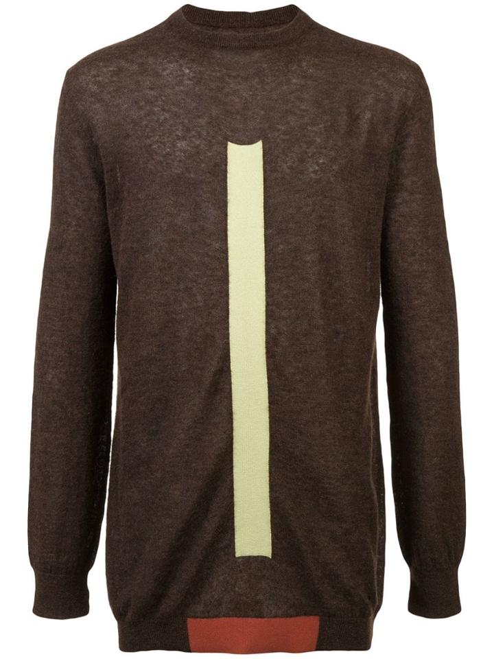 Rick Owens Oversized Round Neck Sweater - Brown