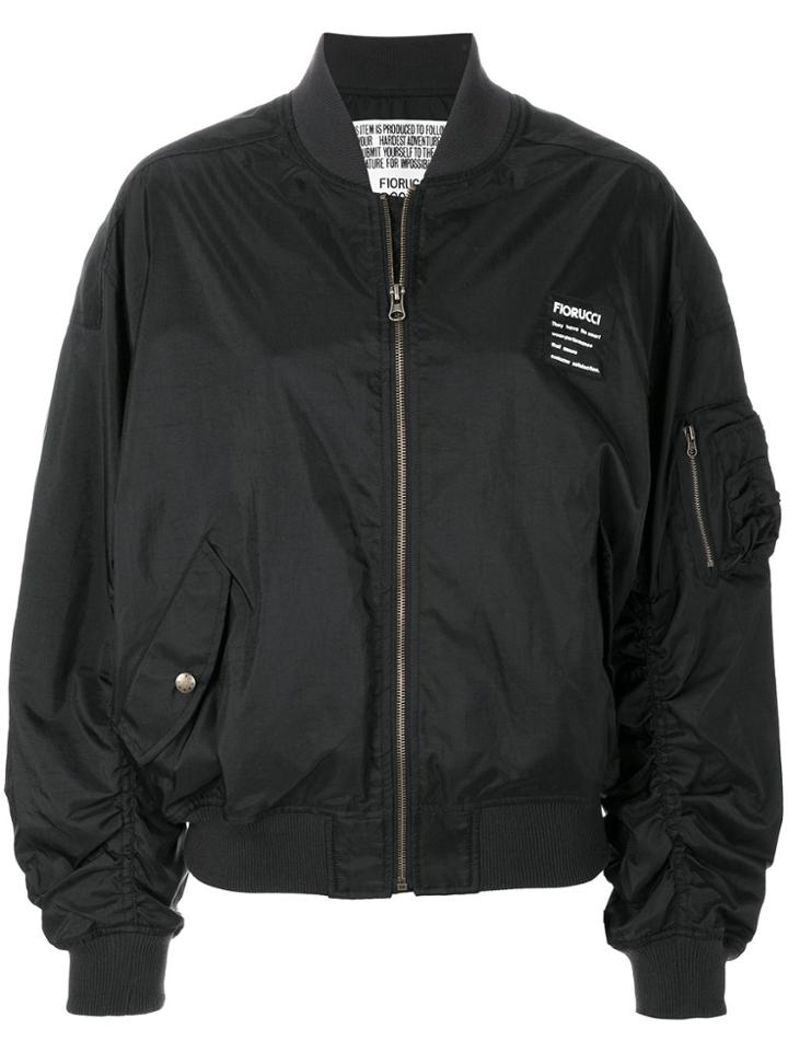 Fiorucci Cargo Pocket Bomber Jacket - Black
