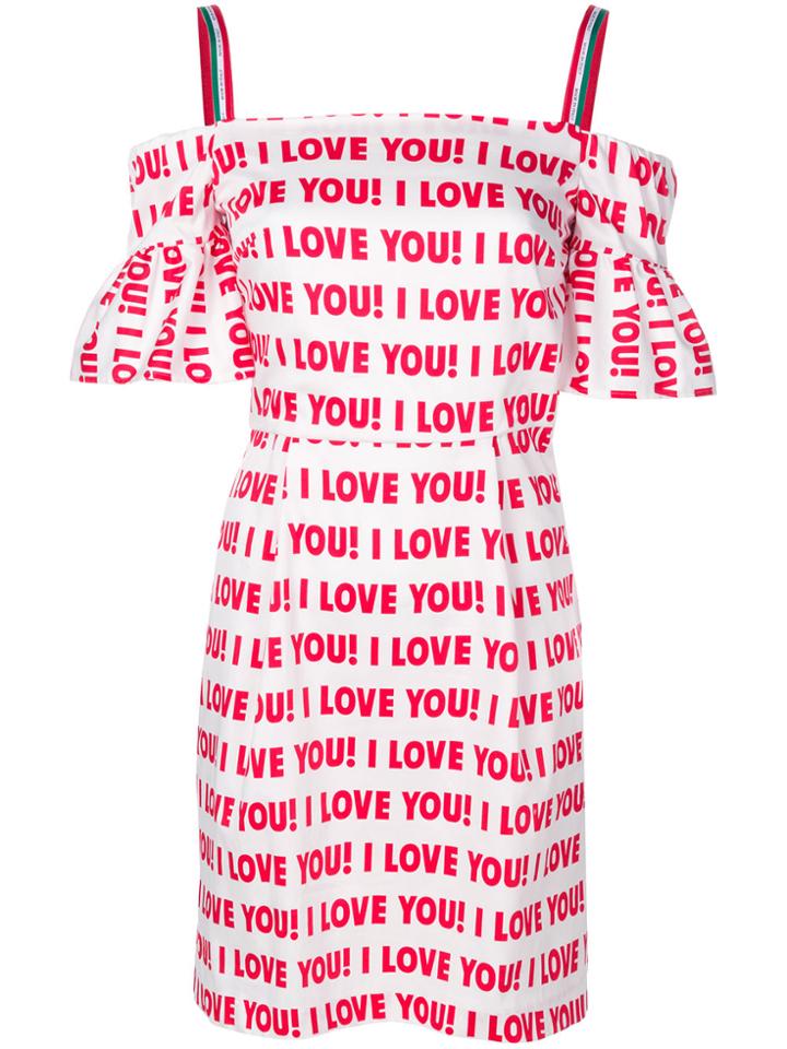 Blugirl Off The Shoulder Printed Dress - Red