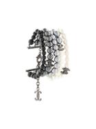 Chanel Pre-owned Faux Pearl Strings Cc Bracelet - Black