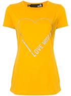Love Moschino Glitter Heart T-shirt - Yellow