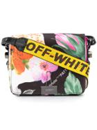 Off-white Binder Clip Floral-print Shoulder Bag - Multicolour