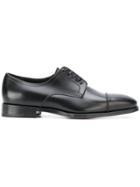 Salvatore Ferragamo Toe-capped Derby Shoes - Black