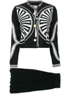 Versace Vintage Pleated Skirt Suit - Black