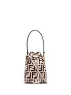 Fendi Mini Mon Tresor Ff Logo Bag - Brown
