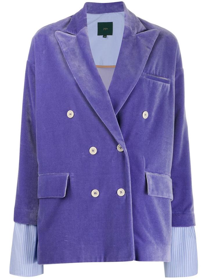 Jejia Double-breasted Blazer - Purple