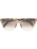 Prada Eyewear Cat Eye Sunglasses - Brown