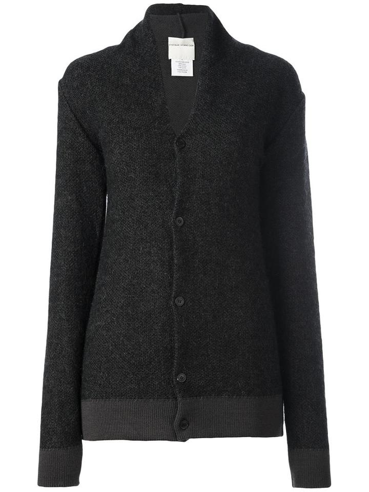 Stephan Schneider Shawl Lapel Cardigan, Women's, Size: Medium, Black, Wool/mohair/nylon