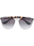 Prada Eyewear Oversized Metal Sunglasses - Metallic
