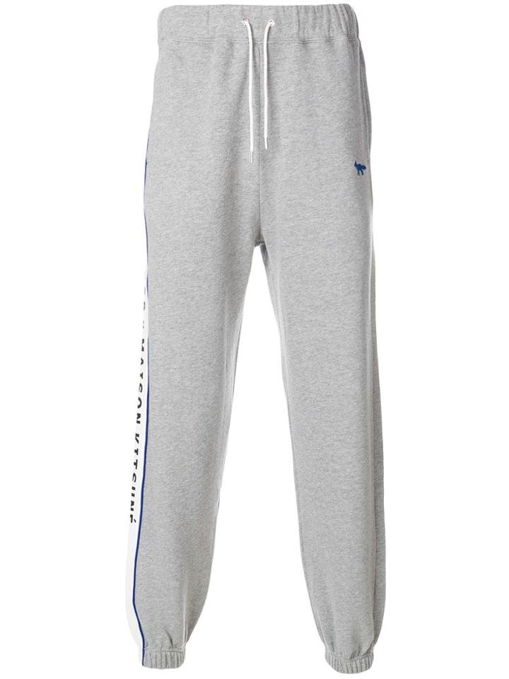 Maison Kitsuné Logo Drawstring Track Trousers - Grey