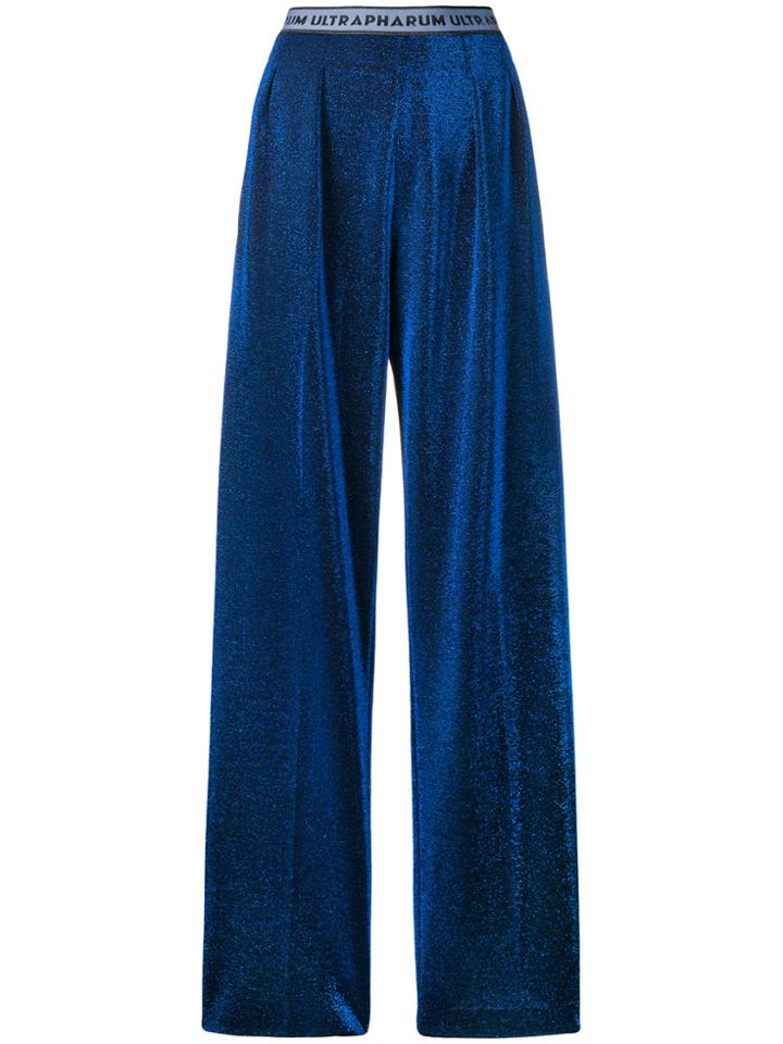 Marco De Vincenzo Metallic Trousers - Blue
