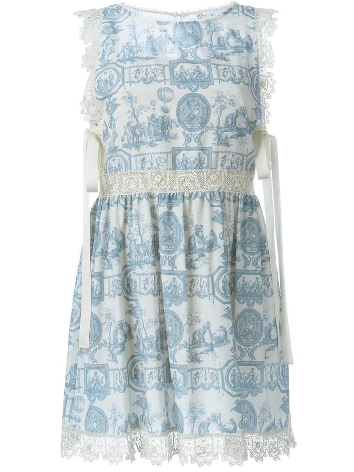 Red Valentino Jouy Print Sleeveless Dress