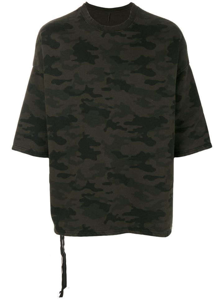 Unravel Project Camouflage Print T-shirt - Green