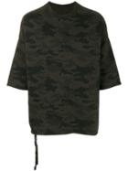 Unravel Project Camouflage Print T-shirt - Green