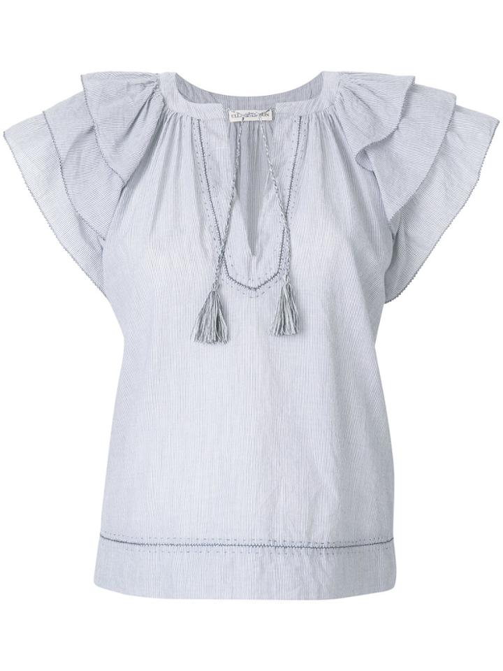 Ulla Johnson Ruffle-sleeve Blouse - Grey