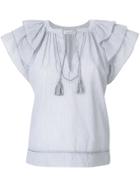 Ulla Johnson Ruffle-sleeve Blouse - Grey