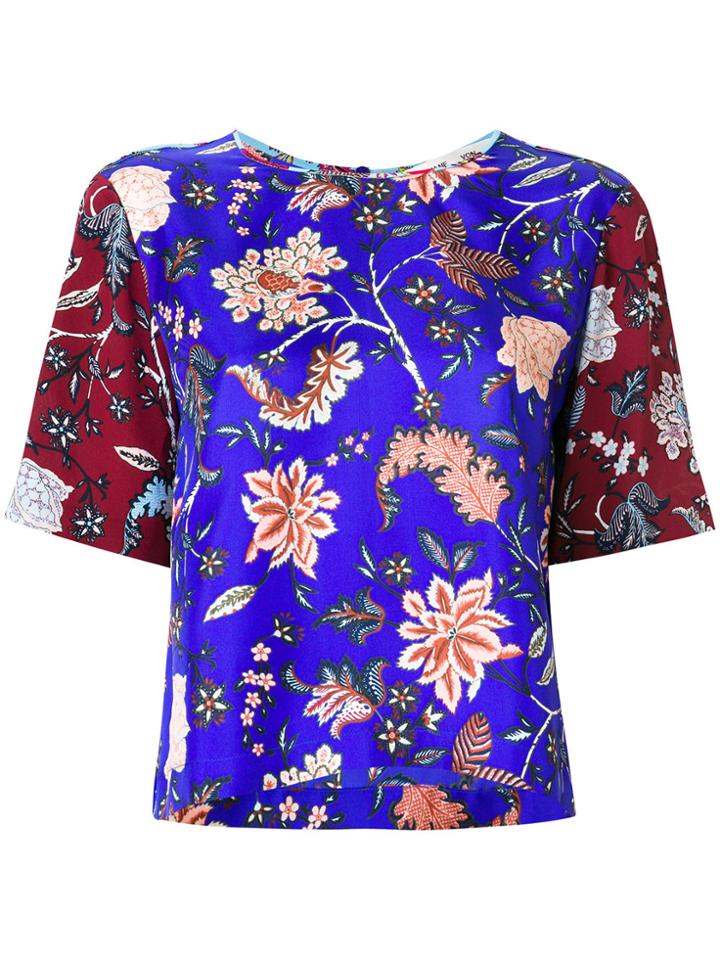 Dvf Diane Von Furstenberg Floral Print Blouse - Blue