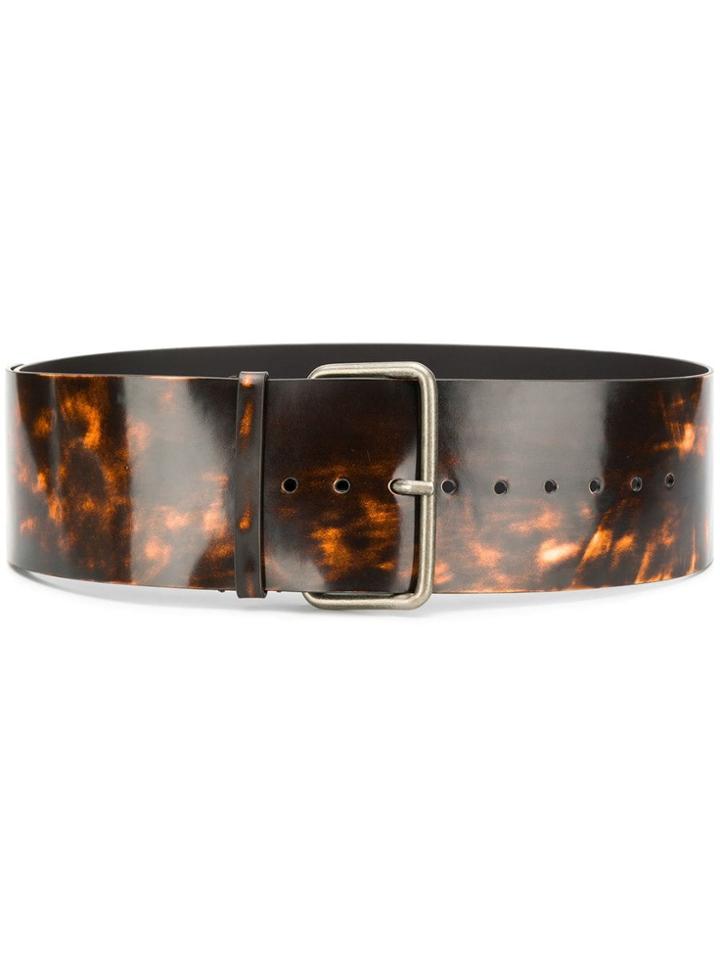 Ann Demeulemeester Wide Belt - Brown