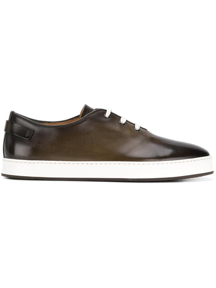 Santoni Polished Finish Sneakers - Green