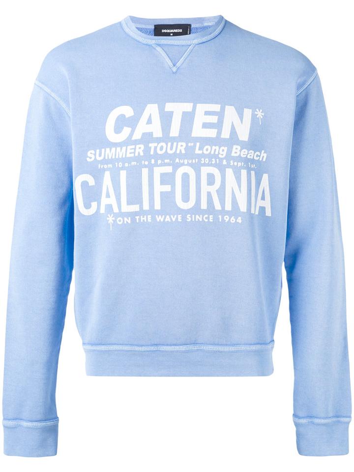 Dsquared2 - Caten California Sweatshirt - Men - Cotton - M, Blue, Cotton