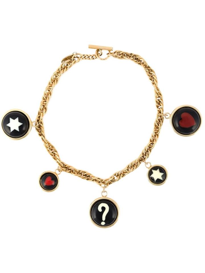 Moschino Vintage 'great Fun' Necklace, Women's, Metallic