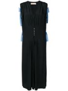 Marni Ruched Detail Long Dress - Black