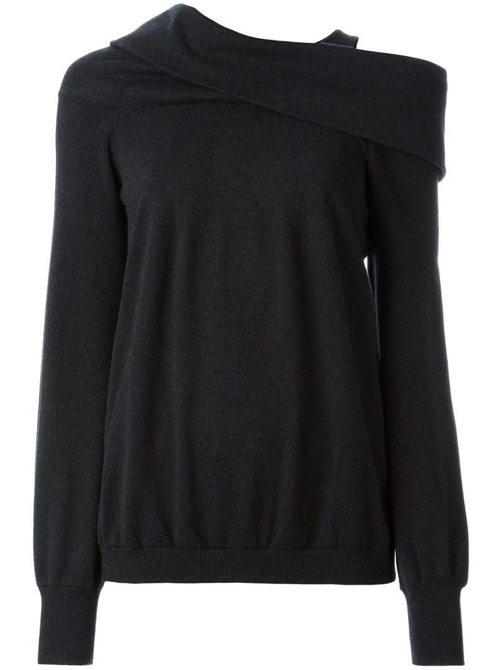 Brunello Cucinelli Cold Shoulder Sweater, Women's, Size: Medium, Grey, Cashmere