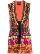 Etro Floral Print Woven Vest - Brown