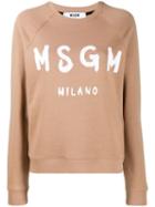 Msgm Long Sleeved Sweater - Neutrals