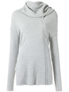 Uma Raquel Davidowicz - Panelled Sweater - Women - Acrylic/spandex/elastane/wool - G, Grey, Acrylic/spandex/elastane/wool