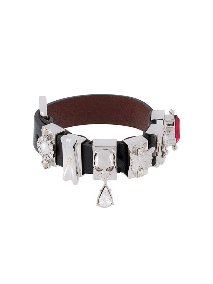 Alexander Mcqueen Multi Charm Skull Bracelet