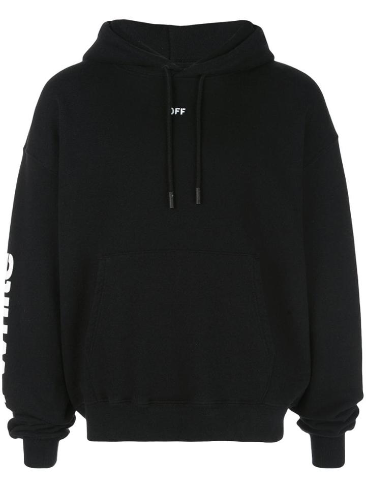 Off-white Diagonal Skulls Hoodie - Black