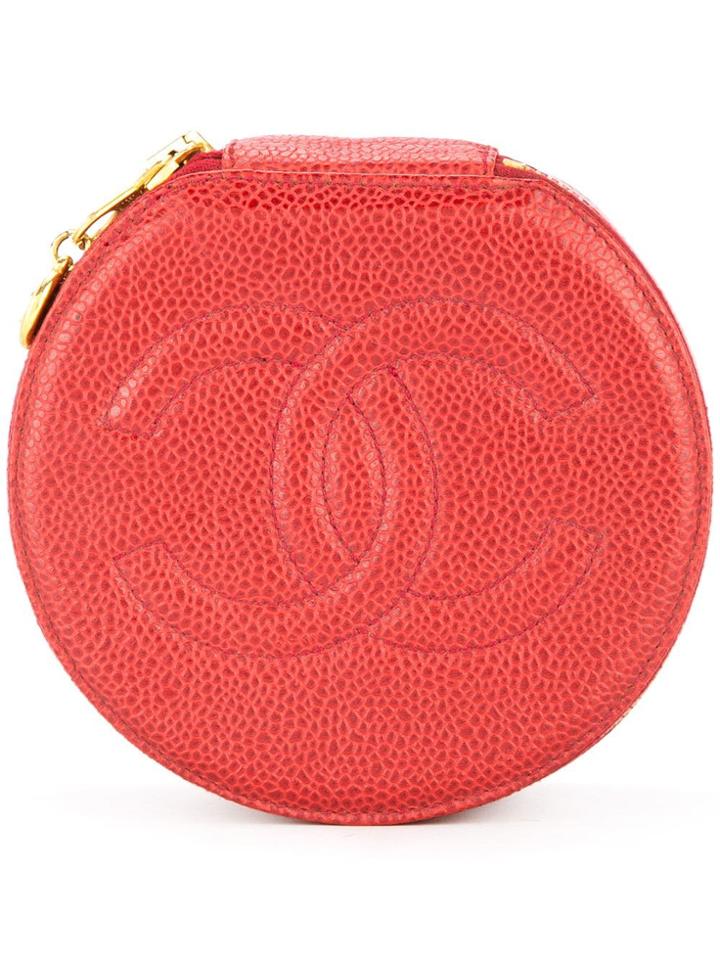 Chanel Vintage Jewellery Case Pouch - Red