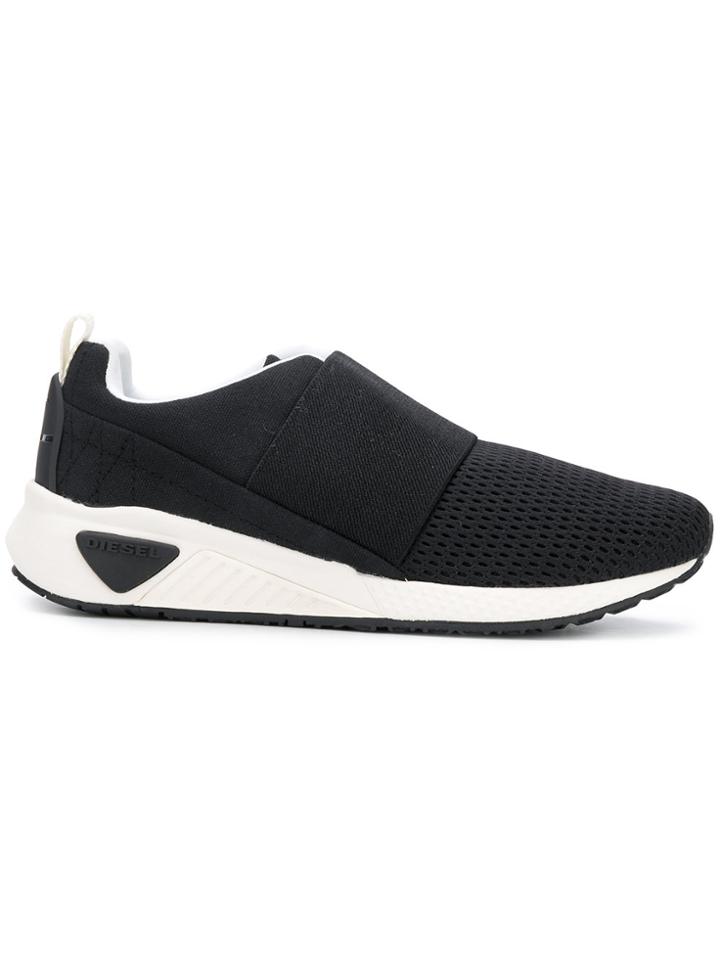 Diesel Slip-on Low Top Sneakers - Black