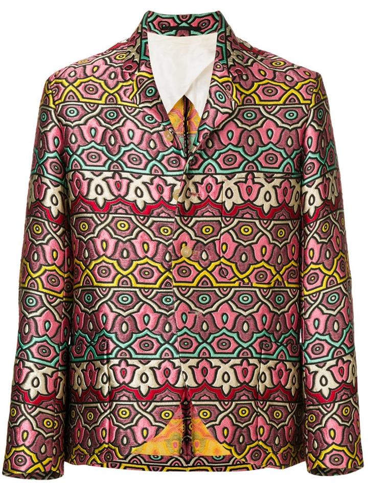Walter Van Beirendonck Vintage Floral Jacquard Jacket - Pink